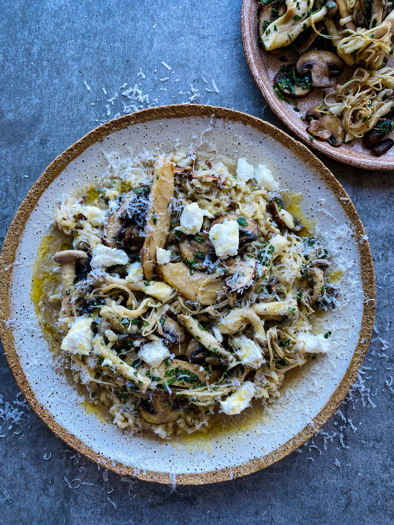 Mushroom Risotto with Goats Cheese